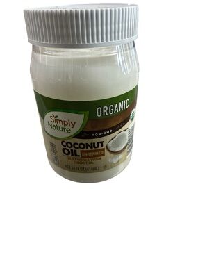 Simply Couture Coconut Oil Jar - White with Green Accent
